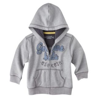 Genuine Kids from OshKosh Infant Toddler Boys ZipUp Sweatshirt   Grey 18 M