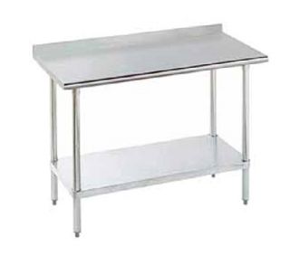 Advance Tabco Work Table   24x84, 1.5 Rear Splash, Adjustable Undershelf, Stainless Steel