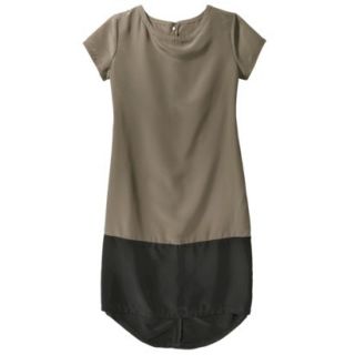 Mossimo Womens Short Sleeve Shift Dress   Timber/Black XL