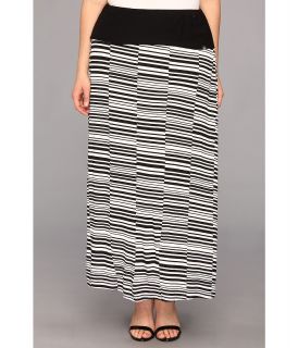 Calvin Klein Plus Printed Maxi Skirt W3KG6839 Womens Skirt (Black)