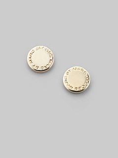 Marc by Marc Jacobs Logo Disc Studs/Goldtone   Gold