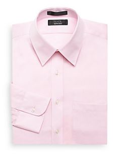Solid Herringbone Dress Shirt   Pink