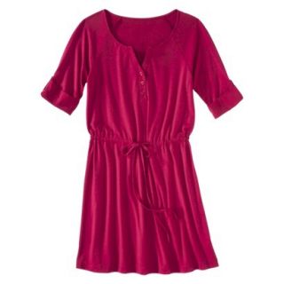 Merona Womens Knit Henley Dress   Established Pink  XXL