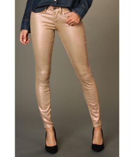 Lucky Brand Charlie Skinny Coated Sparkle Jean Womens Jeans (Gold)