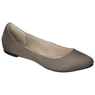 Womens Mossimo Vikki Studded Pointed Toe Flat   Taupe 11