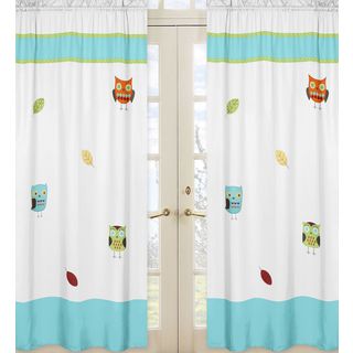 Hooty Owl Turquoise/lime 84 Inch Curtain Panels (set Of 2) (100 percent cottonCare instructions Machine washableThe digital images we display have the most accurate color possible. However, due to differences in computer monitors, we cannot be responsibl