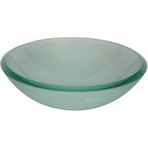 Aquabrass AB GF191 Frosted Glass Round Frosted Tempered Glass Basin