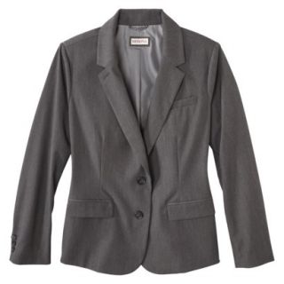 Merona Womens Plus Size Twill Button Blazer   Gray 24W