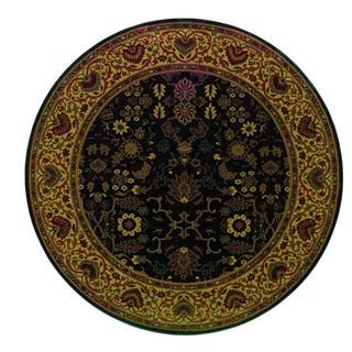 Everest Tabriz/midnight 311 Round Rug (BlackSecondary colors Dark Paprika, Deep Golden Camel & SagePattern FloralTip We recommend the use of a non skid pad to keep the rug in place on smooth surfaces.All rug sizes are approximate. Due to the difference