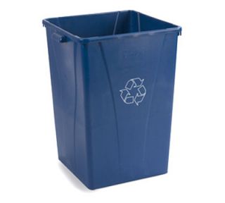 Carlisle 35 gal Square Recycle Container   Polyethylene, Blue
