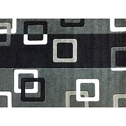 Modern Deco Fume Geometric Rug (52 X 72)