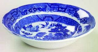 Allertons Willow Blue Coupe Cereal Bowl, Fine China Dinnerware   Blue Willow De