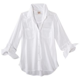 Mossimo Supply Co. Juniors Button Down Shirt   Fresh White M(7 9)