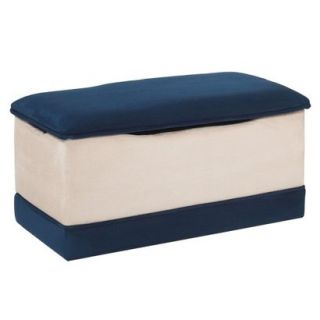 Deluxe Toy Box   Navy Blue and Beige