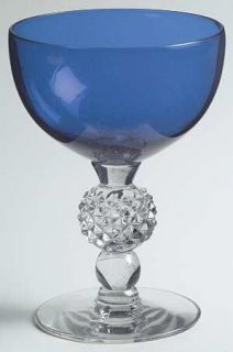 Morgantown Golf Ball Cobalt Blue (Ritz Blue) Champagne/Tall Sherbet   Stem #7643