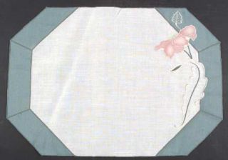 Mikasa Silk Flowers Cloth Placemat, Fine China Dinnerware   Octagonal,Pink Flowe