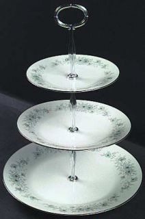 Noritake Inverness 3 Tiered Serving Tray (DP, SP, BB), Fine China Dinnerware   B