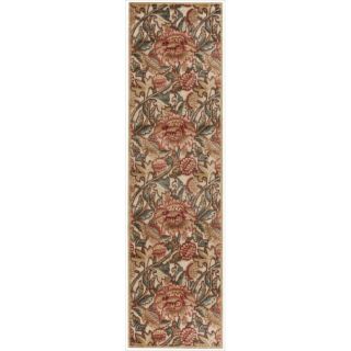 Nourison Graphic Illusions Gold Flower Pattern Rug (23 X 8)