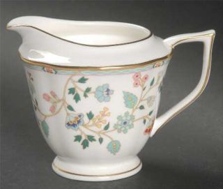 Mikasa Contessina Creamer, Fine China Dinnerware   Green&Pink Edge,Multicolor Fl