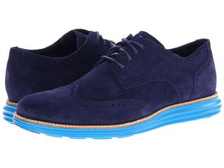 Cole Haan LunarGrand Wing Tip Mens Lace Up Wing Tip Shoes (Navy)