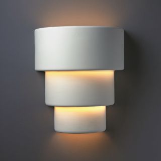 2 light Terrace Ceramic Bisque Wall Sconce