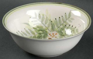Gibson Designs Palm Court Coupe Cereal Bowl, Fine China Dinnerware   Green Palm