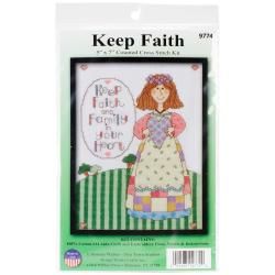 Keep Faith Counted Cross Stitch Kit  5 X7 14 Count