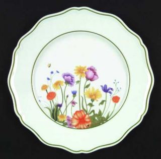 Denby Langley English Garden Dinner Plate, Fine China Dinnerware   Flower Center