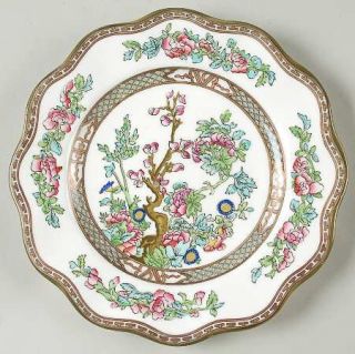 Coalport Indian Tree Multicolor (Scalloped,Newer) Luncheon Plate, Fine China Din
