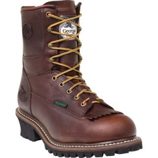 Georgia 8in. Waterproof Logger Boot   Dark Brown, Size 15, Model# G7113