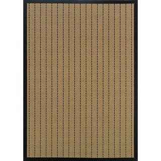 Laguna Beige And Black Polypropylene Rug (73 X 106) (GoldPattern StripeMeasures 0.375 inch thickTip We recommend the use of a non skid pad to keep the rug in place on smooth surfaces.All rug sizes are approximate. Due to the difference of monitor colors