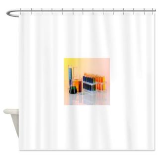  Colorful test tubes on light backgr Shower Curtain  Use code FREECART at Checkout