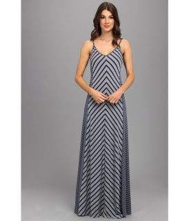 Seven7 Jeans Mixed Seam Chevron Stripe Dress Womens Dress (Gray)