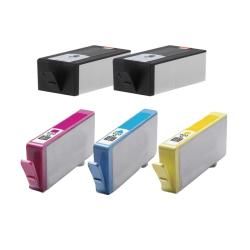 Hewlett Packard Hp 920xl Black /color Ink Cartridges (pack Of 5) (refurbished) (Black, cyan, yellow, magentaBrand HPModel 920XLQuantity Five (5) (2 XL black, 1 cyan, 1 yellow, 1 magenta)Maximum yield 1,200 / 700 with 5% coverageCompatible With Office