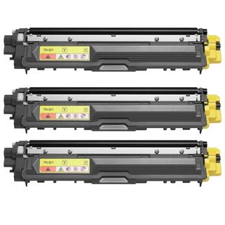 Brother Tn221y Remanufactured Compatible Yellow Toner Cartridges (pack Of 3) (YellowPrint yield 1,400 pages at 5 percent coverageModel NL 3x Brother TN221 YellowPack of Three (3) cartridgesNon refillableWe cannot accept returns on this product. )