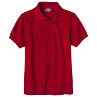 Dickies Boys School Uniform Short Sleeve Pique Polo   Red 10/12