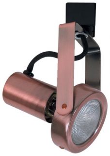Elco Lighting ET629CP Track Light, Line Voltage PAR20 Gimbal Ring Track Fixture Copper