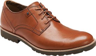 Mens Rockport Ledge Hill Plaintoe   British Tan Leather Casual Shoes