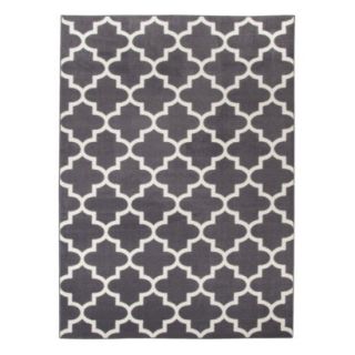 Maples Fretwork Area Rug   Charcoal Gray (7x10)