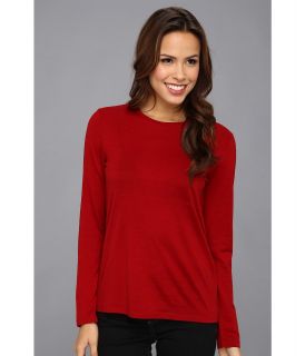 Pendleton Ultralight Merino Wool Jewel Neck Pullover Womens Long Sleeve Pullover (Red)