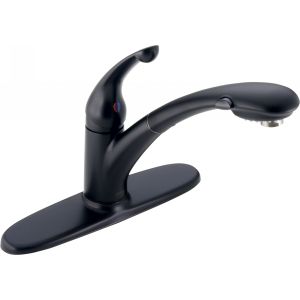 Delta Faucet 470 BL DST Signature One Handle Pull Out Spray Kitchen Faucet