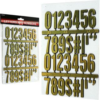 Stalwart 3 d 32 piece Gold Numbers And Symbols