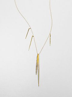 Alexis Bittar Spear Necklace   Brass