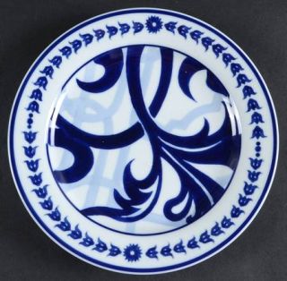 Bombay Windsor Salad Plate, Fine China Dinnerware   Blue Bands,Floral & Scrolls,