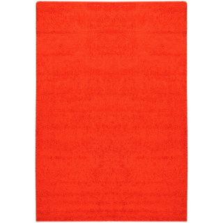 Soft Shag Contemporary Solid Red Area Rug (5 X 7)