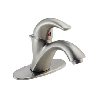Delta 583LFSSWF Bathroom Faucet, CSpout SingleHandle Centerset Brilliance Stainless