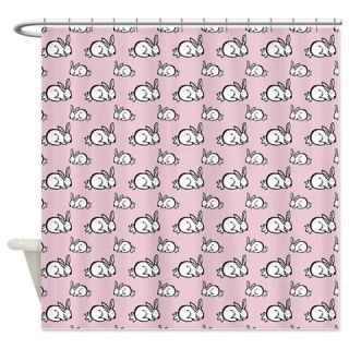  Cute Cartoon Rabbit Shower Curtain  Use code FREECART at Checkout