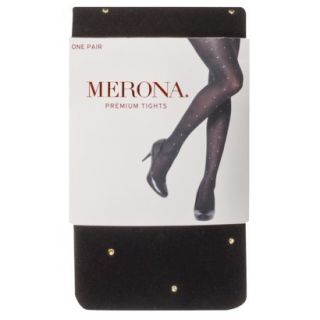 Merona Womens Premium Patterned Shine Tights   Black Arrow S/M