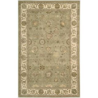 Nourison 3000 Hand tufted Green Rug (86 X 116)
