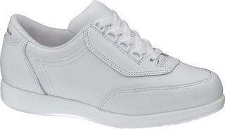 Womens Hush Puppies Classic Walker   White Leather Casual Shoes